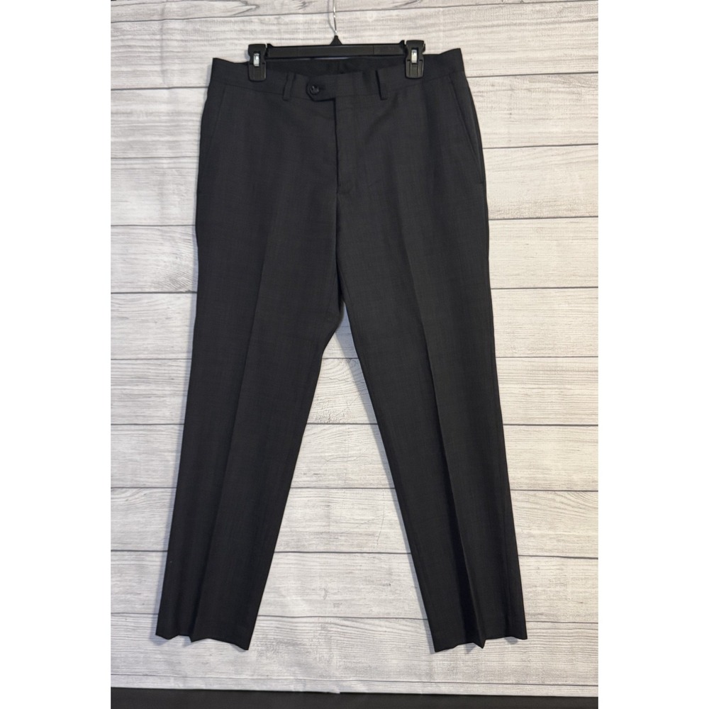 Bar III Men's Slim Fit Wool Dress Pants 33x30 Charcoal Lightweight